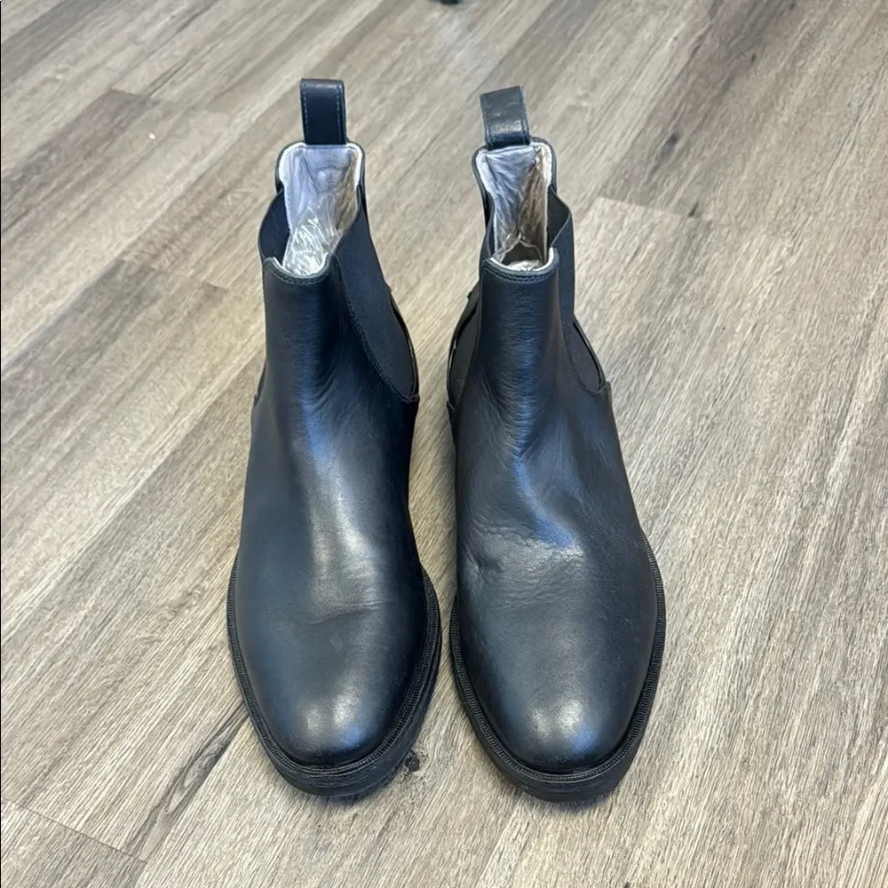 All Saints Creed Black Leather Chelsea Boots Mens 11 EU 44